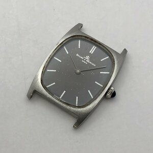 1円～/BAUME＆MERCIER/ボーム＆メルシエ/GENEVE/1720/2針/黒系文字盤/シルバーカラー/スクエア/手巻き/メンズ腕時計/ジャンク/T240