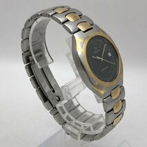 1円～/OMEGA/オメガ/Seamaster/シーマスター/ポラリス/3針/デイト/グレー文字盤/コンビカラー/クォーツ/メンズ腕時計/ジャンク/T245_画像3