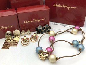 1円～/Salvatore Ferragamo/サルヴァトーレ フェラガモ/イヤリング/ネックレス/5点まとめ/アクセサリー/ファッション/ブランド/T251