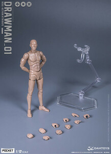 DAMTOYS 1/12スケール ドローマン 男性素体 デッサン 人形 アクションフィギュア DPS01 1/12 SCALE ACTION FIGURE “DRAWMAN” 