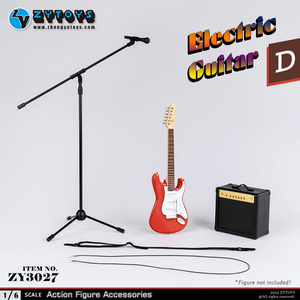 ZYTOYS ZY3027 D エレキギター＆アンプ＆マイク セット 1/6スケール ミニチュア 1/6 Electric Guitar 