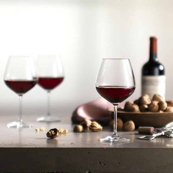 2脚セット ワインの魅力を引き出すブルゴーニュ用グラス ワイングラス ペアセット ピノノワール 赤ワイン ガラス製 普段使い