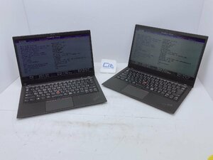 【2台セット】Lenovo ThinkPad X1 Carbon Core i7 8550U 1.8GHz 16GB SSD512GB 14.1 ジャンク扱い ノートパソコン H12177 H12178