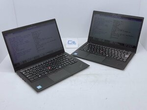 【2台セット】Lenovo ThinkPad X1 Carbon Core i5 8350U 1.7GHz 8GB SSD256GB 14.1 ジャンク扱い ノートパソコン H12167 H12168