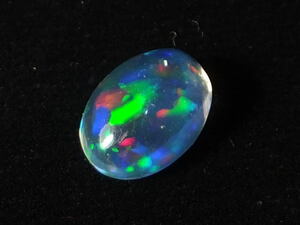 【24368】水滴にネオン遊色煌めく天然ウォーターオパールルース1.03ct　