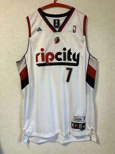 【希少】 NBA BLAZERS ブレイザーズ ROY #7 ブランドン・ロイ adidas アディダス ユニフォーム ジャージ バスケ XL　美品　白