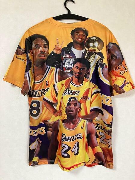 【新品】 NBA コービー・ブライアント LAKERS シャツ ユニフォーム Tシャツ ロサンゼルス・レイカーズ ジョーダン カリー レブロン 美品 XL