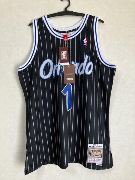 【未使用品】 NBA MAGIC HARDAWAY #1 アンファニー・ハーダウェイ Mitchell&Ness ミッチェルアンドネス スウィングマン ユニフォーム 刺繍