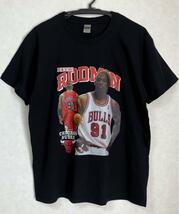 【未使用品】 NBA RODMAN #91 デニス・ロッドマン BULLS シカゴ・ブルズ Tシャツ ユニフォーム　黒　XL　ジョーダン カリー　レブロン_画像1