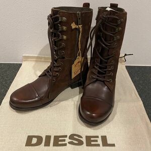 DIESEL ディーゼル★レースアップブーツ/ミドル丈/ブラウン/37/未着用品