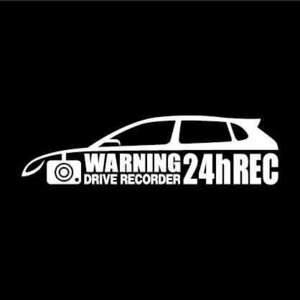 【ドラレコ】SUVタイプ01 24時間 録画中 警告 ステッカー