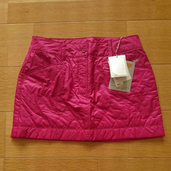 新品 NIKE GOLF 中綿 スカート 2 w64 ピンク 断熱 撥水 軽量