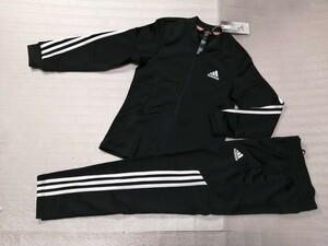 adidas アディダス/ジュニア ガールズジャージ上下set ブラック 150(H57226 BLACK)定価4991+税