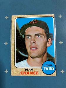 1968 Topps Baseball #255 Dean Chance 2 Time All Star selection 1964 Cy Young Award Winner