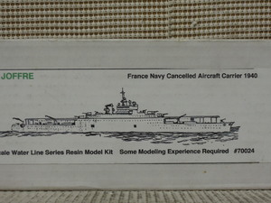 Imperial Hobby 1/700 France Navy Aircraft Carrier JOFFRE 1940