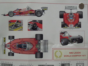 TAMEO F1 WORLD CHAMPION 1/43 FERRARI 312T2 NIKI LAUDA 1977 