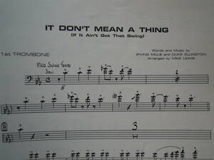 ビッグバンド　楽譜　IT DON’T　MEAN A THING（スイングしなけりゃ意味ないね！）デューク・エリントン