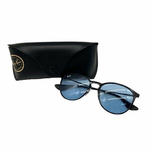 美品 Ray-Ban レイバン サングラス ブラックサン エリカメタル ブラックフレーム ブルー系レンズ RB3539 002/Q2 54□19 145 3F-1F