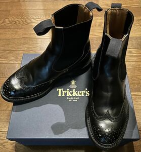 Tricker’s Henry Black Box Calf ヘンリー サイドゴアブーツ UK8 