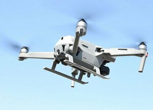 送料無料/DJI Air 2S/Mavic Air 2/マビック エアー2 対応/折り畳み 2cm延長スタンド/ランディング ギア スキッド/グレイ/衝撃保護/転倒防止