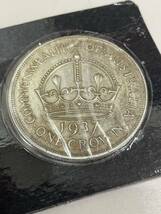 大英帝国のシルバー・クラウン　オーストラリア　クラウン銀貨　国王ジョージ6世　1937年　保証書付_画像3