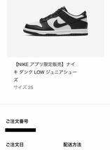 25cm Nike GS Dunk Low パンダ White / Black US7Y ナイキ ダンク ロー PANDA CW1590-100 ウィメンズ WMNS 黒×白 AIR FORCE 1 DD1503-101_画像10