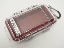 未使用 PELICAN 1015 CASE 1015-008-100 ペリカンケース マイクロケース カラー:CL/RD 外寸:17 x 9.9 x 4.7 cm ケース用品 [H56957]_画像1