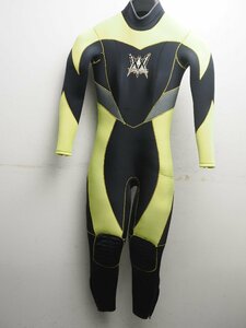 USED WAVE MASTER ウェットスーツ レディース 5mm 156cm/45kg 平置きサイズ:胸囲33cm 腹囲29cm 尻囲38cm ダイビング用品[N56642]