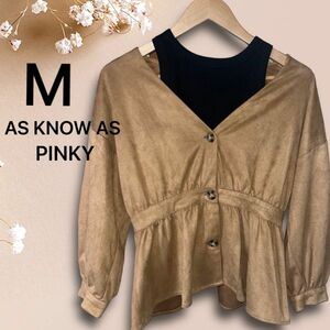 美品　M アズノーアズピンキー　春コーデ　レディーストップス　ジャケット　AS KNOW AS PINKY トップス