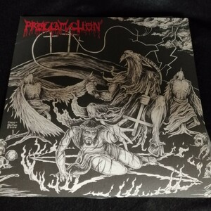 C12 中古LP 中古レコード　PROCLAMATION / TEITANBLOOD スプリットEP 独盤 限定ピクチャーディスク 8折りポスター スペイン ブラックメタル