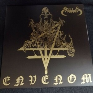 C12 中古LP 中古レコード SABBAT envenom I.P.002 独盤 ブラウンマーブルビニール 金刺繍ワッペン ポスター ジャパメタ スラッシュメタル