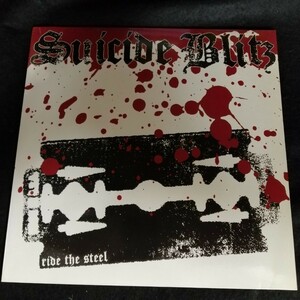 C12 中古LP 中古レコード　SUICIDE BLITZ ride the steel HATE01 ドイツ盤　スウェーデン　ハードコア　