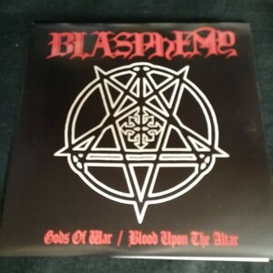 C12 中古LP 中古レコード　BLASPHEMY gods of war / blood upon the alter フランス盤　ODP 001 カナダ　ブラックメタル　ポスター付き