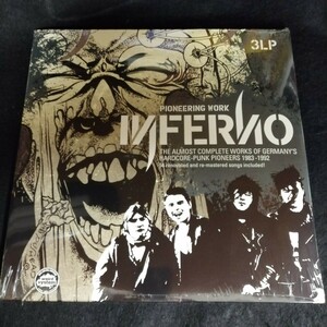 C12 中古LP 中古レコード　INFERNO　pioneering work WS083 ドイツ盤　未開封　パンク　ハードコア　3枚組　パスヘッド　PUSHEAD