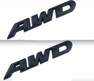 AWD エンブレム ステッカー 黒 ( ブラック ) 2枚セット カスタム 外装 【送料無料】