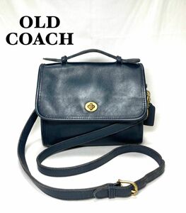 【美品】COACH オールドコーチ　ショルダーバッグターンロック　J6D9870