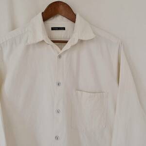 【 FRANK LEDER 】フランクリーダー VINTAGE BEDSHEET OLD STYLE SHIRT ベッドリネン 長袖シャツ / 生成り 白系 / XS / ドイツ ワーク