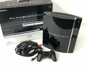 SONY プレイステーション3 PS3 CECHA00 初期型 60GB 本体 / ケーブル / コントローラー付き 通電確認不可 ジャンク 中古【UW120282】