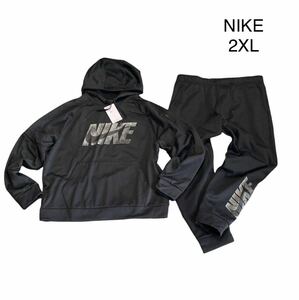 新品 正規品【NIKE/ナイキ】スウェット 上下セット メンズ Therma-FIT プルオーバー フィットネス フーディ+フィットネスパンツ◆2XL◆黒