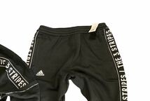 新品 正規品【adidas/アディダス】THREE STRIPES WORD 裏起毛 スウェットFZフーディ&スウェットパンツ◇◆XL◆ブラック 黒 上下 セット_画像5