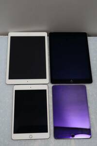 H0601 Y【4台セット】【ジャンク品】　Apple ipad mini 4 A1550*2台 / Apple iPad Air 2 A1567＊1台 / Apple iPad Air A1474＊1台