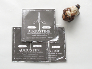 [新品・追跡便] AUGUSTINE クラシックギター弦 Black 低音弦バラ4～6弦 各1計3本 オーガスチン ブラック 黒