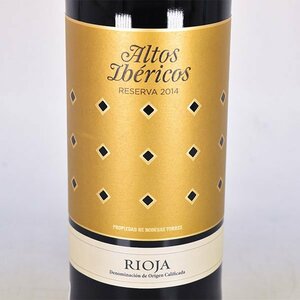 1円～★アルトス イベリコス レゼルヴァ 2014年 赤 750ml 14.5% スペイン Torres Altos Ib?ricos L100278