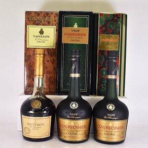 3本セット★クルボアジェ ナポレオン グリーンボトル /VSOP 緑瓶 ＊箱付 700ml 40% コニャック COURVOISIER L170459