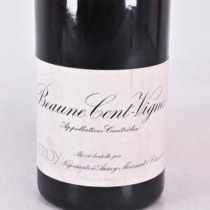 ★メゾン ルロワ ボーヌ サン ヴィーニュ 1982年 赤 ※ 750ml 13％ ブルゴーニュ LEROY Beaune Cent Vignes L170759