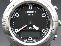 1円～! ジャンク品★正規品 TISSOT ティソ Z251/351 Tタッチ 箱 保証書付き アナデジ クォーツ 純正ブレス メンズ腕時計 TTKLG3418_画像2