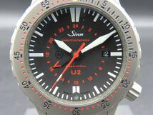 1円～! 稼動品★正規品 Sinn ジン 1020 U2 自動巻き ブラックダイヤル 箱付き デイト 純正ブレス ヴィンテージ メンズ腕時計 TTKLG4056_画像2