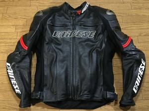 DAINESE G.RACING C2 レーシングレザーJKT XLサイズ(表記EU/54） 身長175-180cm 肩/肘/背ハードプロテクター付き