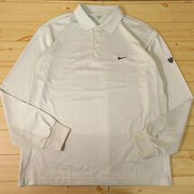 ◎NIKE GOLF ナイキ ゴルフ XL 2枚セット◆長袖ポロシャツ&ハイネックインナー長袖Tシャツ◆メンズ クリーム◆C1087_画像2