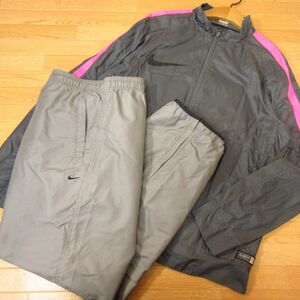 ◎NIKE ナイキ XL 上下セット◆ウィンドブレーカー ジャケット&パンツ◆メンズ グレー◆B3100